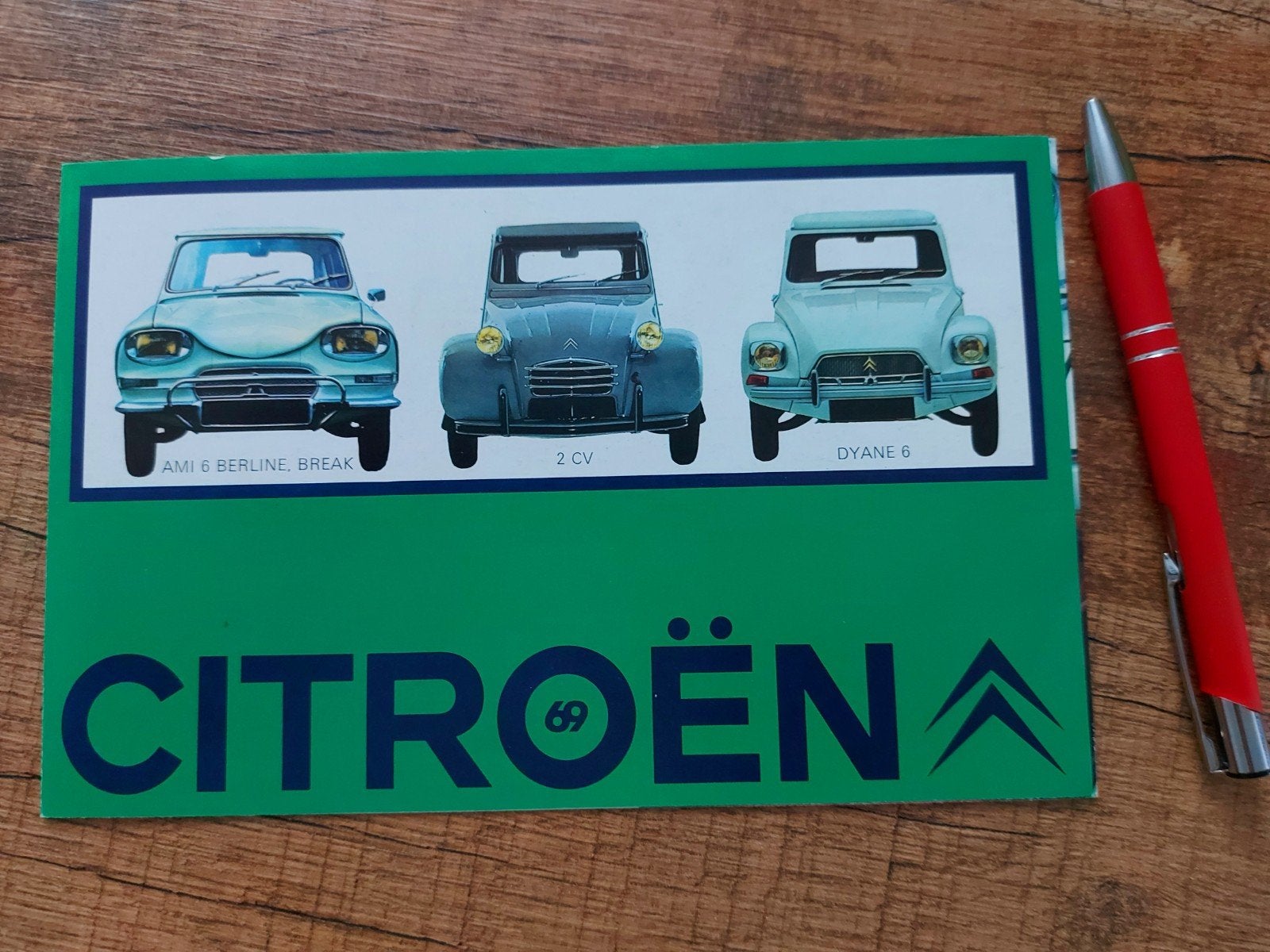 1969 keurige kleine Citroën 2CV - Dyane - Ami 6 folder, Ophalen of Verzenden, Zo goed als nieuw, Citroën