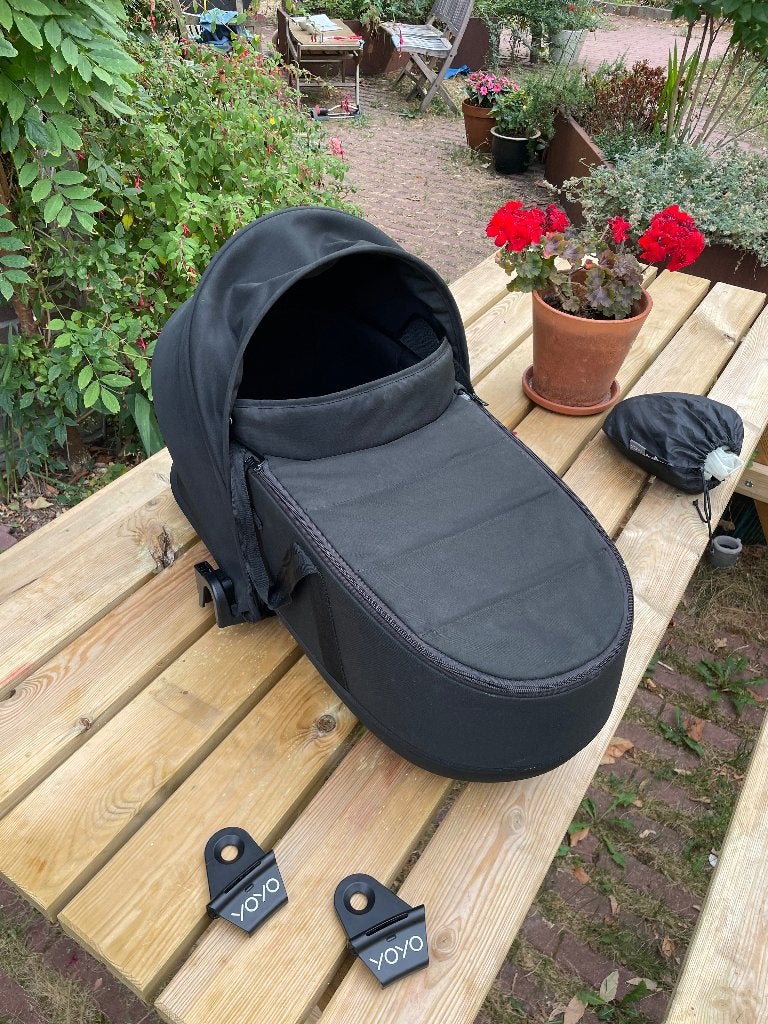 Yoyo babyzen wieg zwart, Zo goed als nieuw, Combiwagen, Met reiswieg, Ophalen