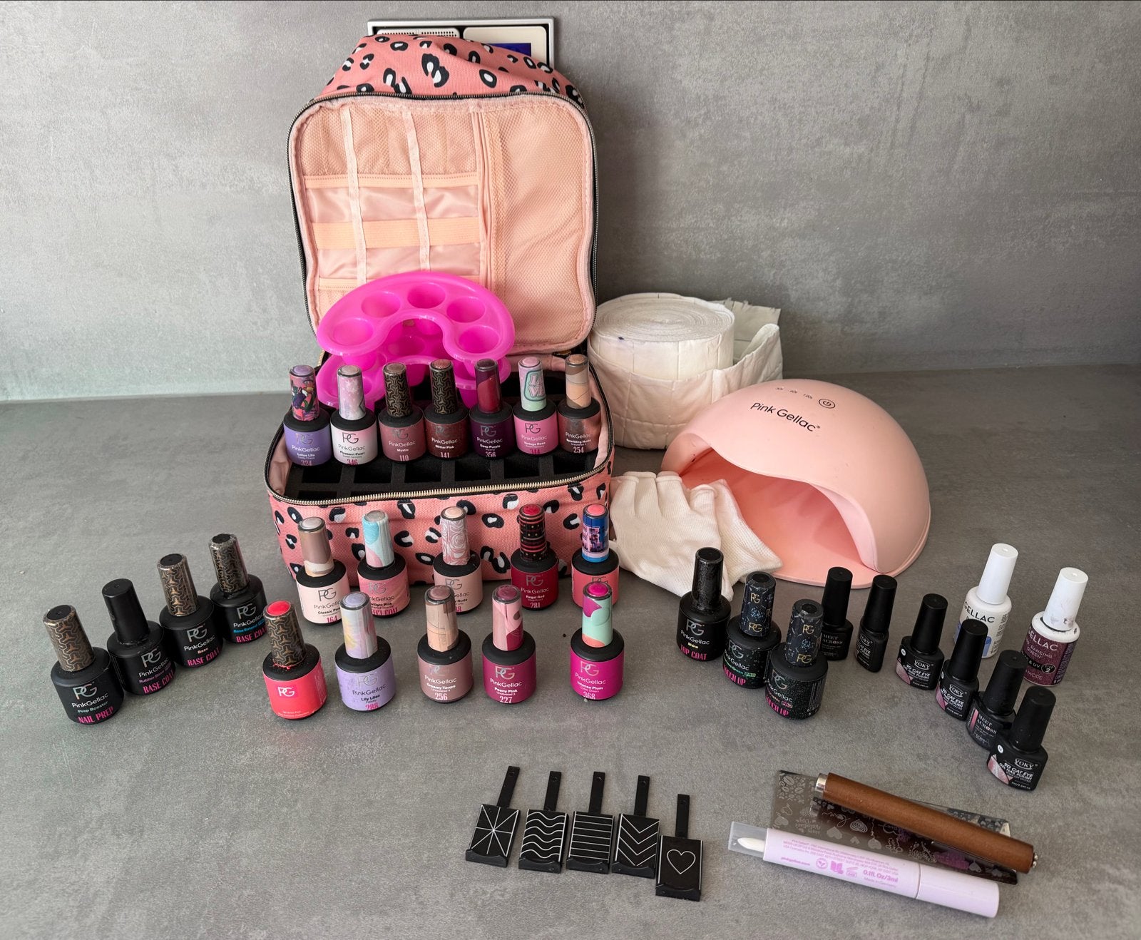 Pink Gellac Nagelset met UV-lamp en diverse kleuren, Ophalen, Zo goed als nieuw, Gehele gezicht, Overige typen