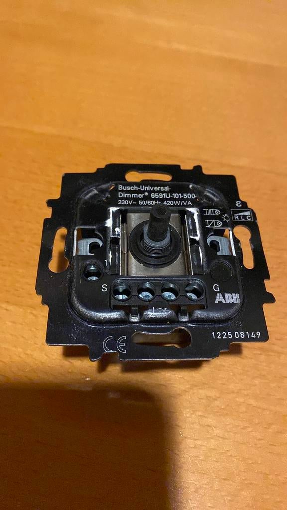 Busch-Universal Dimmer 6591U-101-500 230V 420W/VA, Ophalen of Verzenden, Gebruikt, Schakelaar