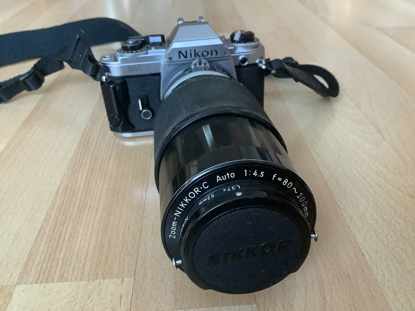nikon fg spiegelreflexcamera met de nikkor c zoom telelens, Ophalen, Gebruikt, Spiegelreflex, Nikon