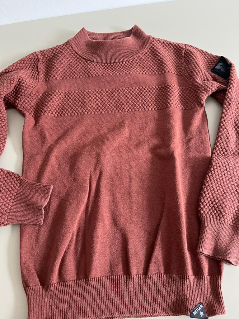 Retour sweater bruin maat 140 9/10 jaar, Ophalen of Verzenden, Jongen, Trui of Vest