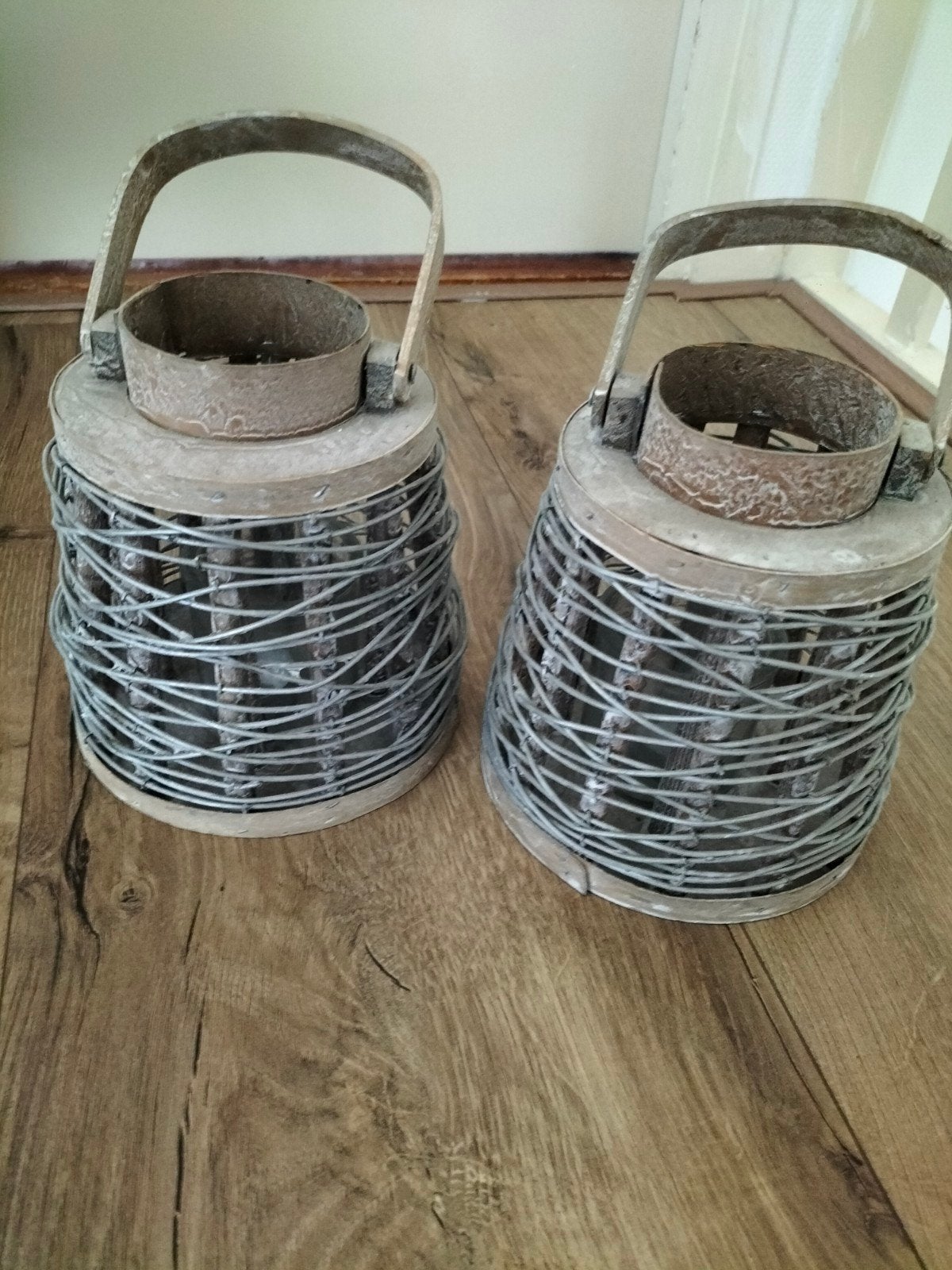 2 windlichten, Ophalen, Zo goed als nieuw, Overige materialen, 25 tot 50 cm