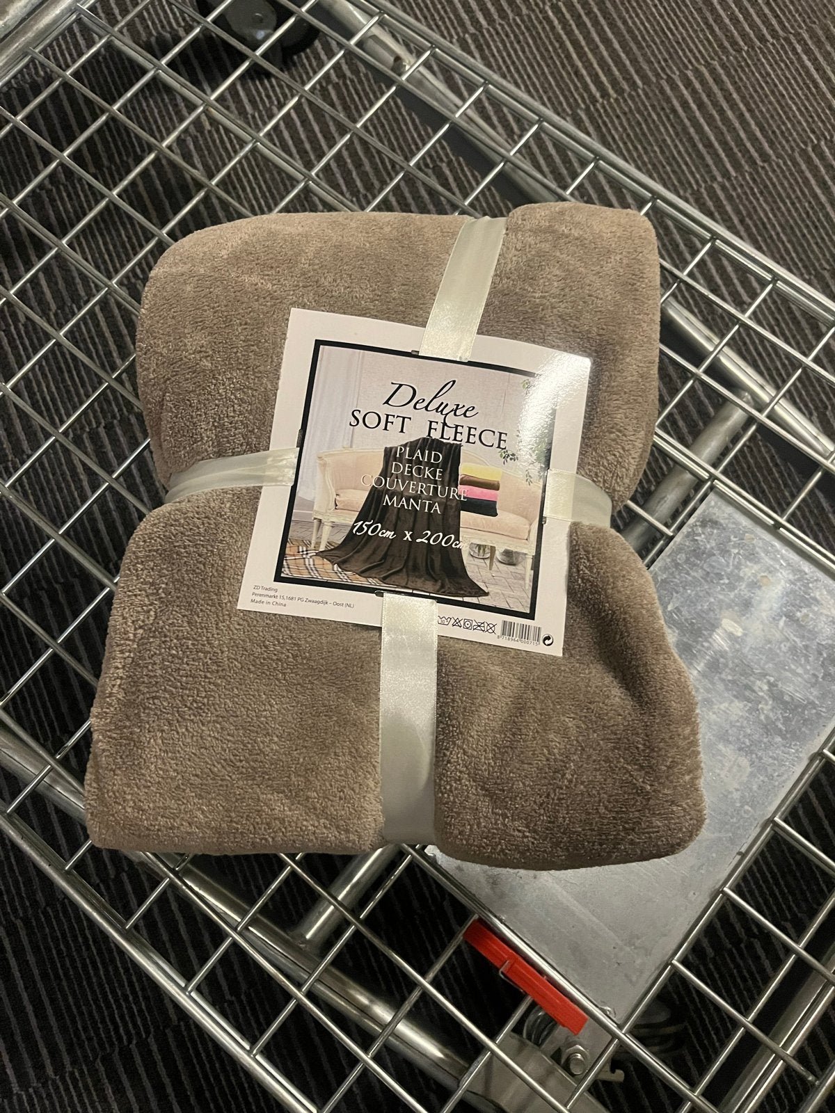 Deluxe Soft Fleece Plaid - 150x200 cm - Taupe, Ophalen, Nieuw, Plaid, Fleece