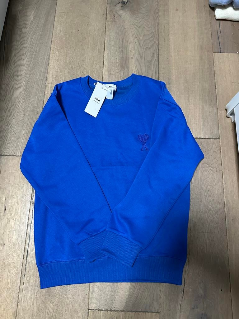 Ami Paris Trui Maat S Blauw - Nieuw met labels, Kleding | Heren, Truien en Vesten, Verzenden, Nieuw, Maat 46 (S) of kleiner, Blauw