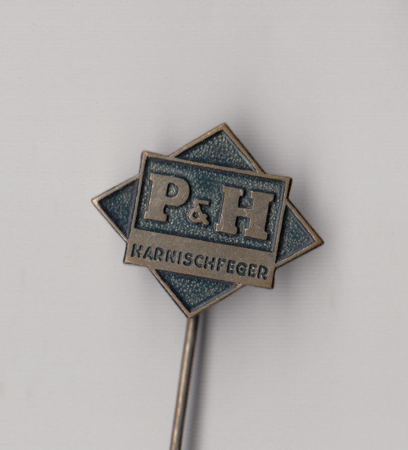P&H Harnishfeger Mijnbouw Mijnen speldje, Gebruikt, Niet vindbaar, Niet vindbaar, Speldje of Pin