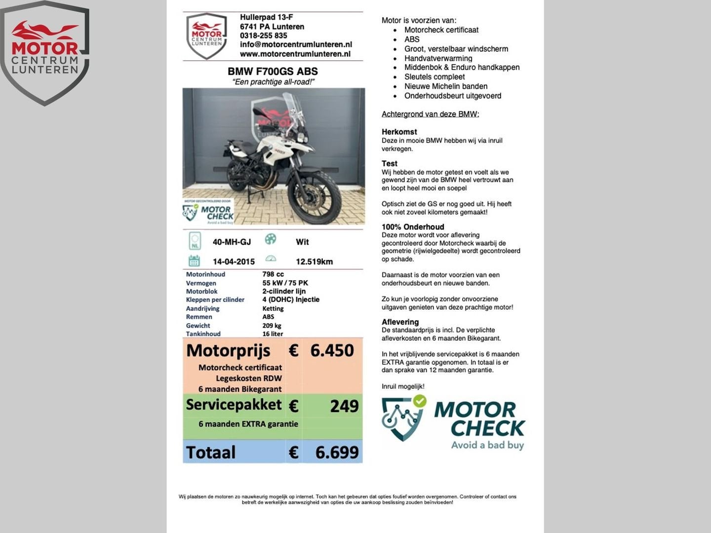 BMW F700GS F 700 GS weinig kilometers - foto 3