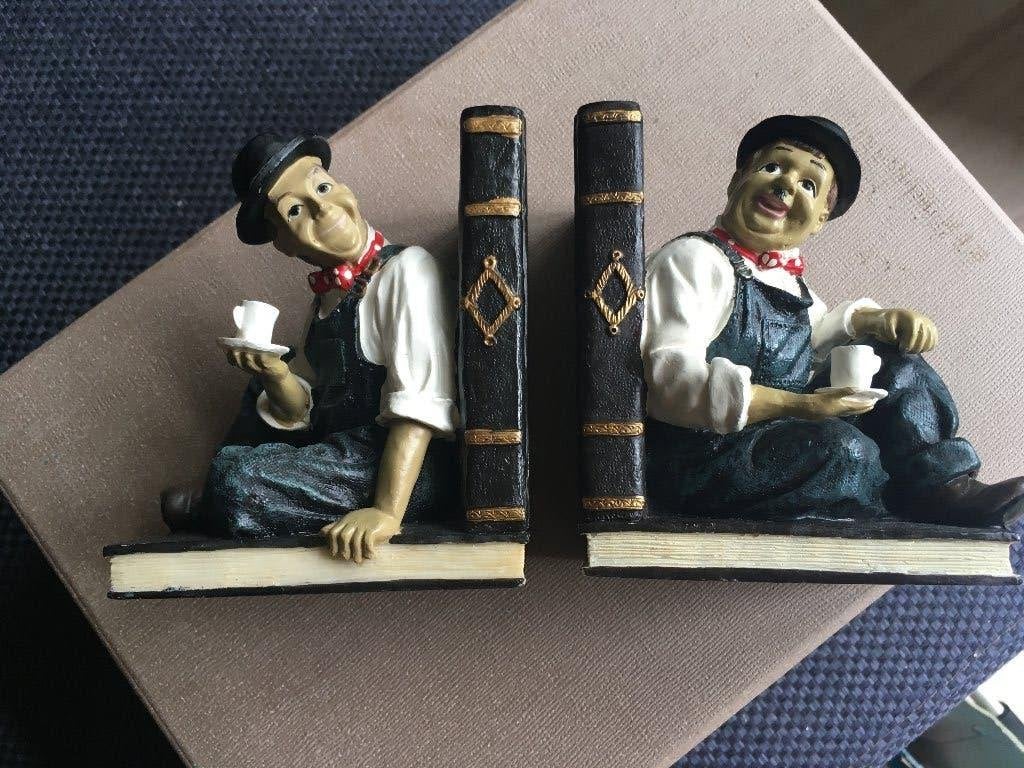 boekensteunen door de dikke en de dunne, Ophalen, Vintage, Gebruikt, Meerkleurig