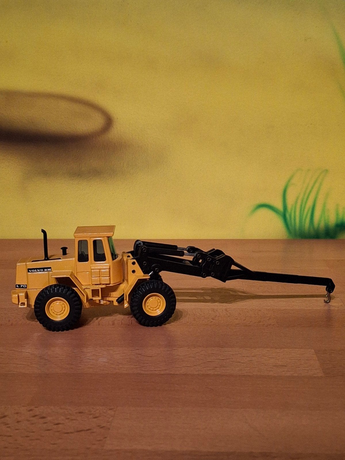 Volvo BM L70 Wiellader met Kraanarm - Modelauto, Overige merken, Gebruikt, 1:32 tot 1:50, Overige typen