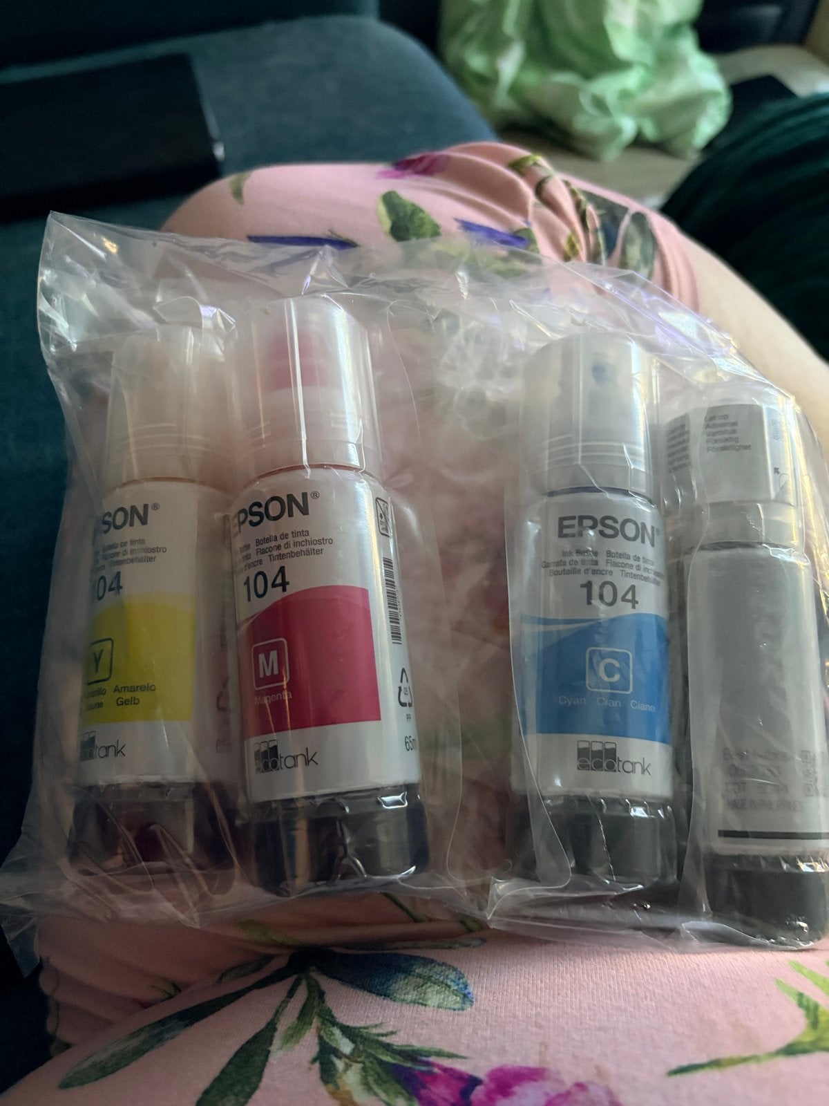 Nieuwe Epson 104 EcoTank Inktflessen (CMYK set), Ophalen of Verzenden, Nieuw, Cartridge