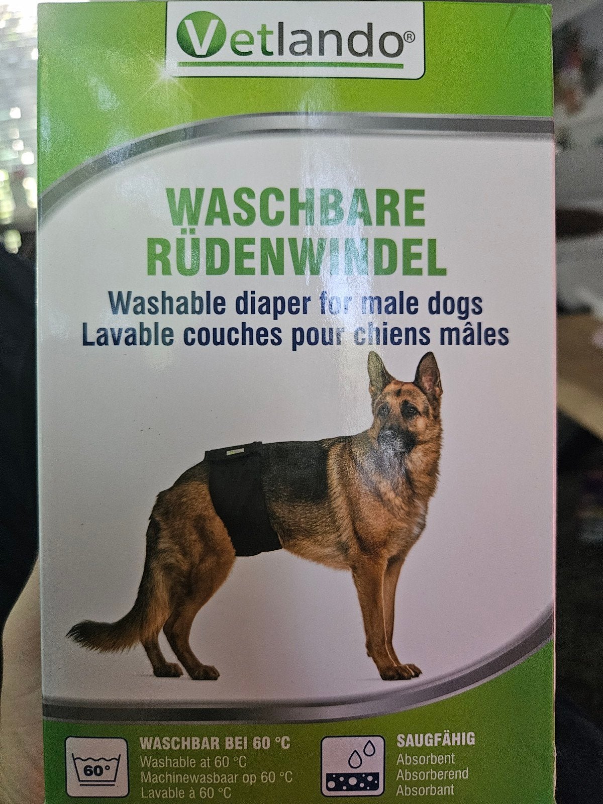 Uitwasbare luier voor honden reu maat L, Ophalen, Nieuw
