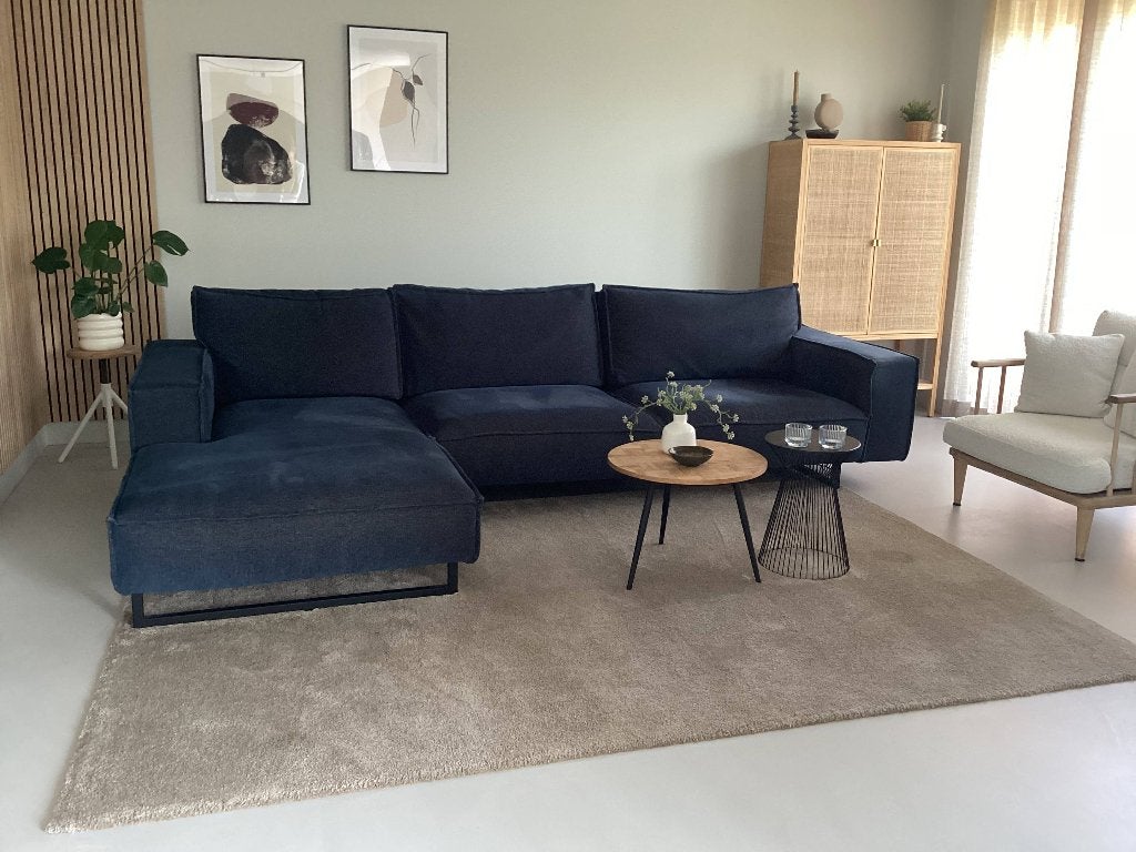 Te koop bank/hoekbank (Jeans/ Indigo), Huis en Inrichting, Banken | Bankstellen, Ophalen, 250 tot 300 cm, Hoekbank, 75 tot 100 cm