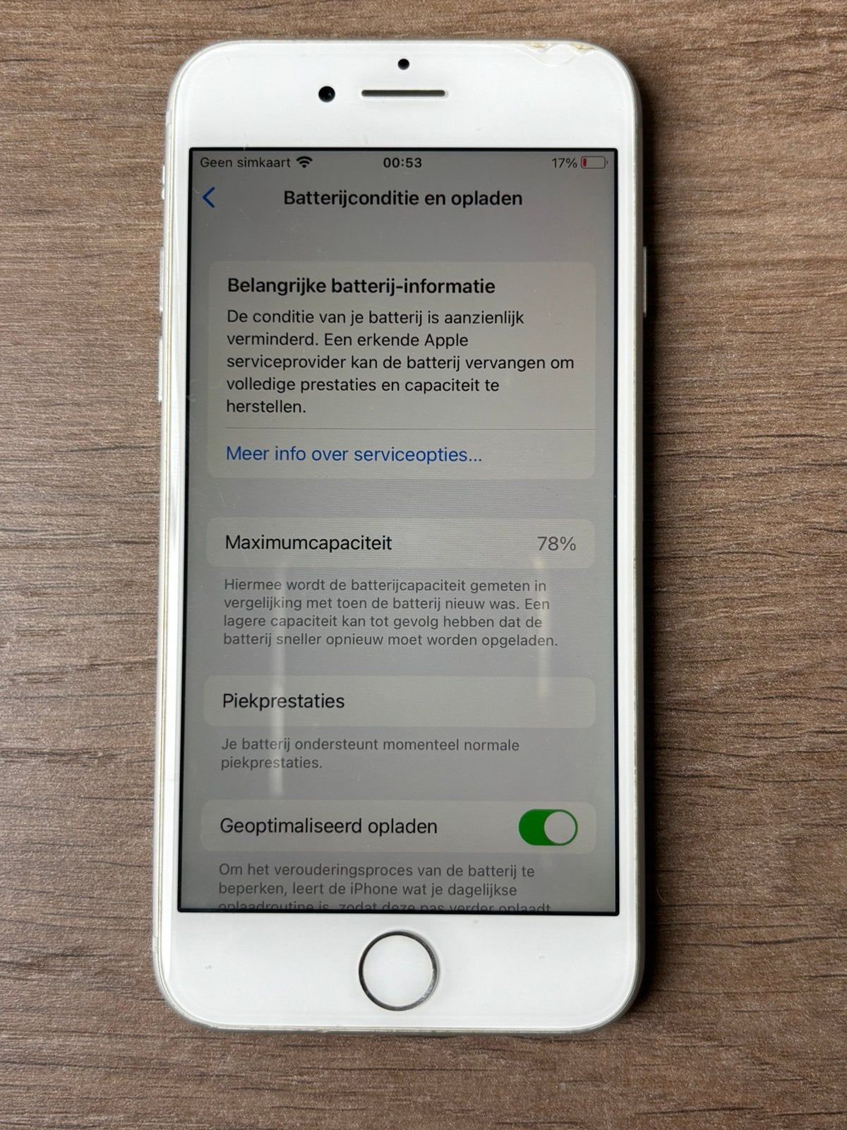 Iphone 8 64GB - wit, Telecommunicatie, Mobiele telefoons | Apple iPhone, Gebruikt, Wit, 78 %, Ophalen of Verzenden