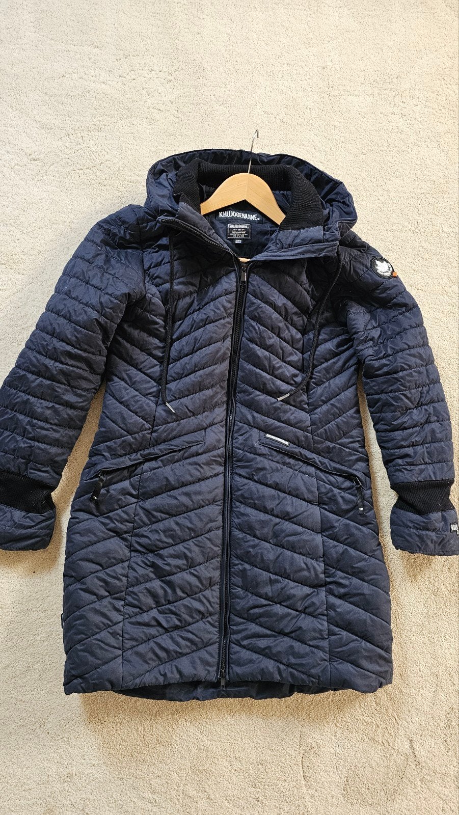 Khujo Genuine winterjas dames - Maat L - Donkerblauw, Kleding | Dames, Khujo Genuine, Verzenden