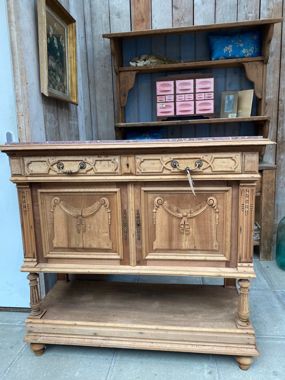 Charmant Frans eiken kast dressoir, Antiek en Kunst, Ophalen