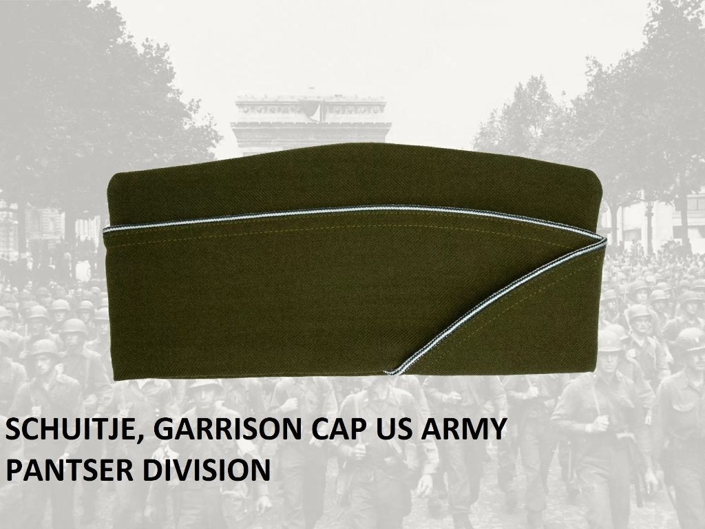 Schuitje,Side cap,Garrison Cap,US,Army,Pantser Division, Verzenden, Landmacht, Amerika, Helm of Baret