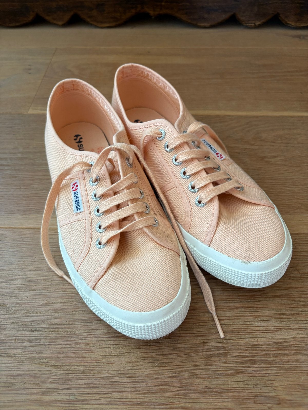 Superga perzikroze gympen. Maat 40, Ophalen of Verzenden, Roze, Sneakers of Gympen, Zo goed als nieuw