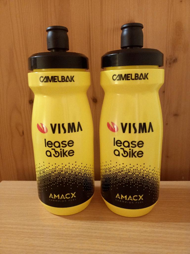 2 bidons Visma-Lease a Bike, Sport en Fitness, Wielrennen, Ophalen of Verzenden, Nieuw, Overige typen