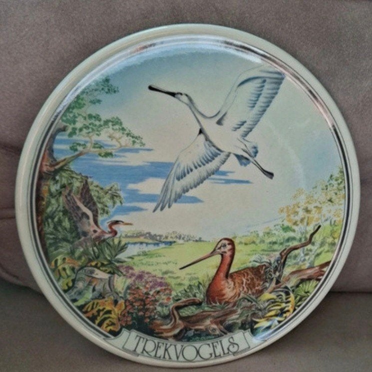wandbord 'Trekvogels' WNF polychroom, Ophalen of Verzenden