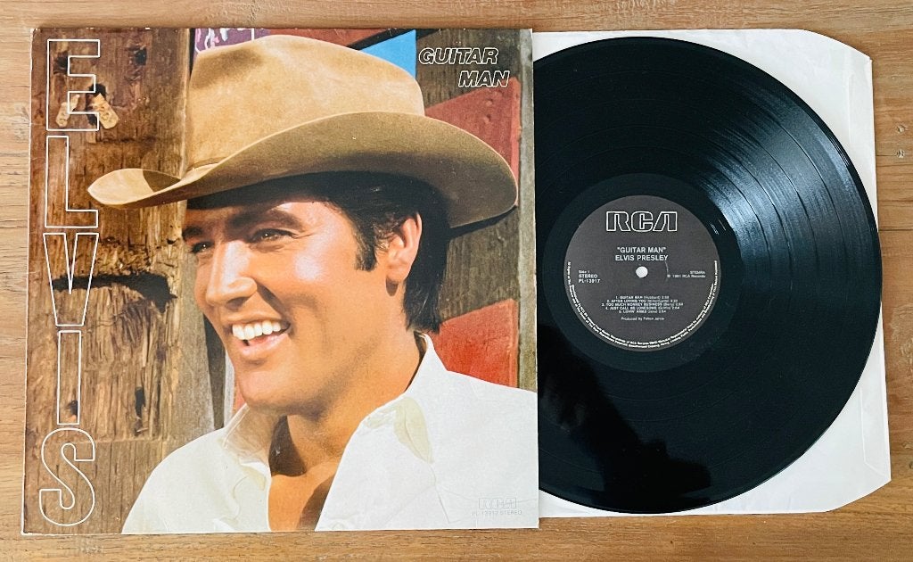 Elvis Presley - Guitar Man - Nederland 1981, LP, Pop, Zo goed als nieuw, 12 inch