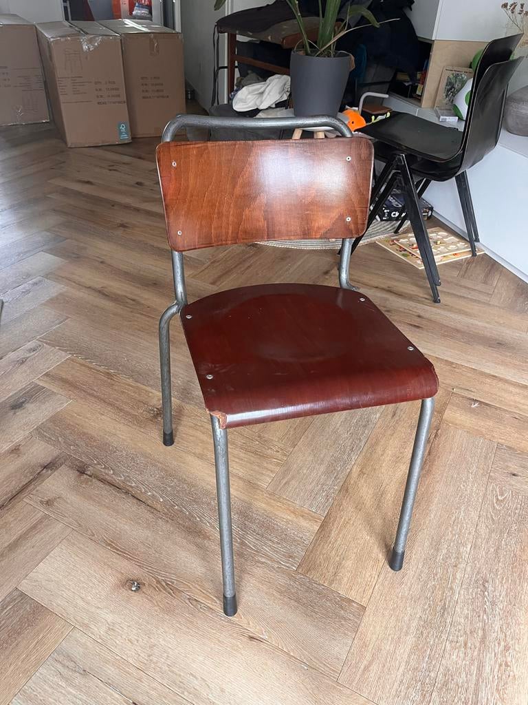 Vintage Gispen stoel - Klassiek design, Huis en Inrichting, Stoelen, Ophalen, Gebruikt, Bruin, Eén