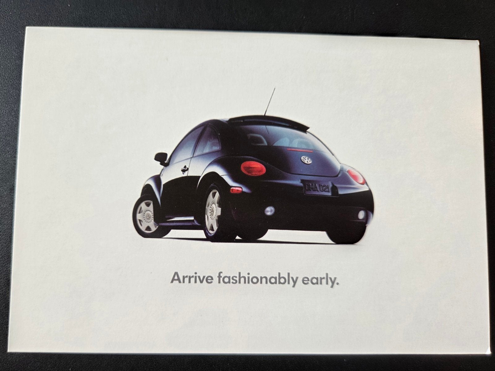Vintage Volkswagen Kever Ansichtkaart, Verzenden, 1980 tot heden, Ongelopen, Voertuig
