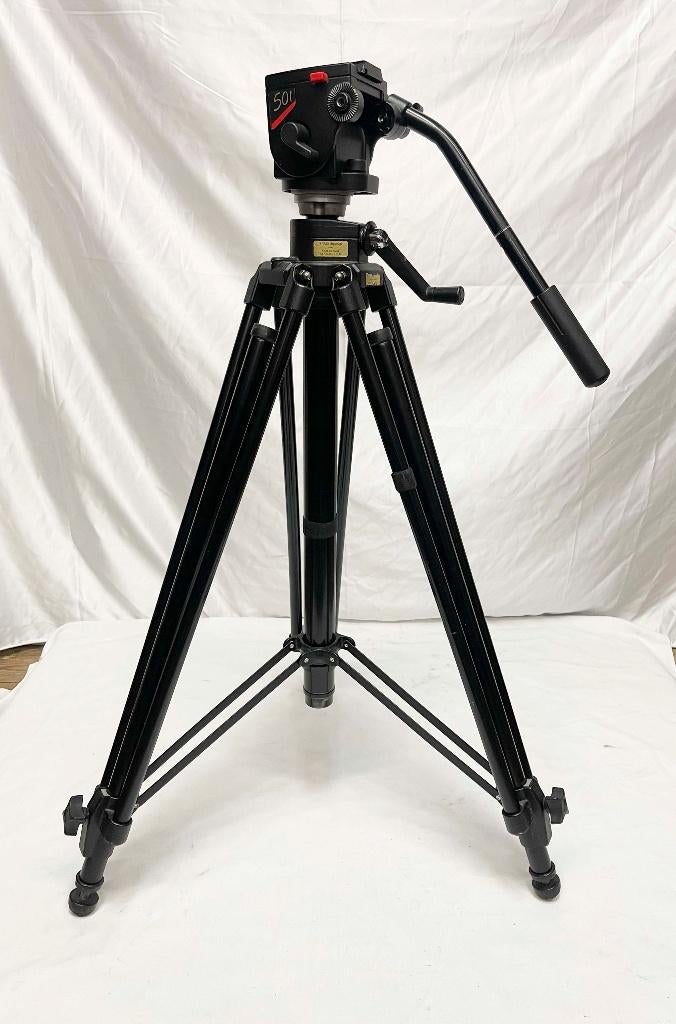 Manfrotto 525MVB professionele statief+Remot+503 kop+ta, Audio, Tv en Foto, Fotografie | Statieven en Balhoofden, N, N, Zo goed als nieuw