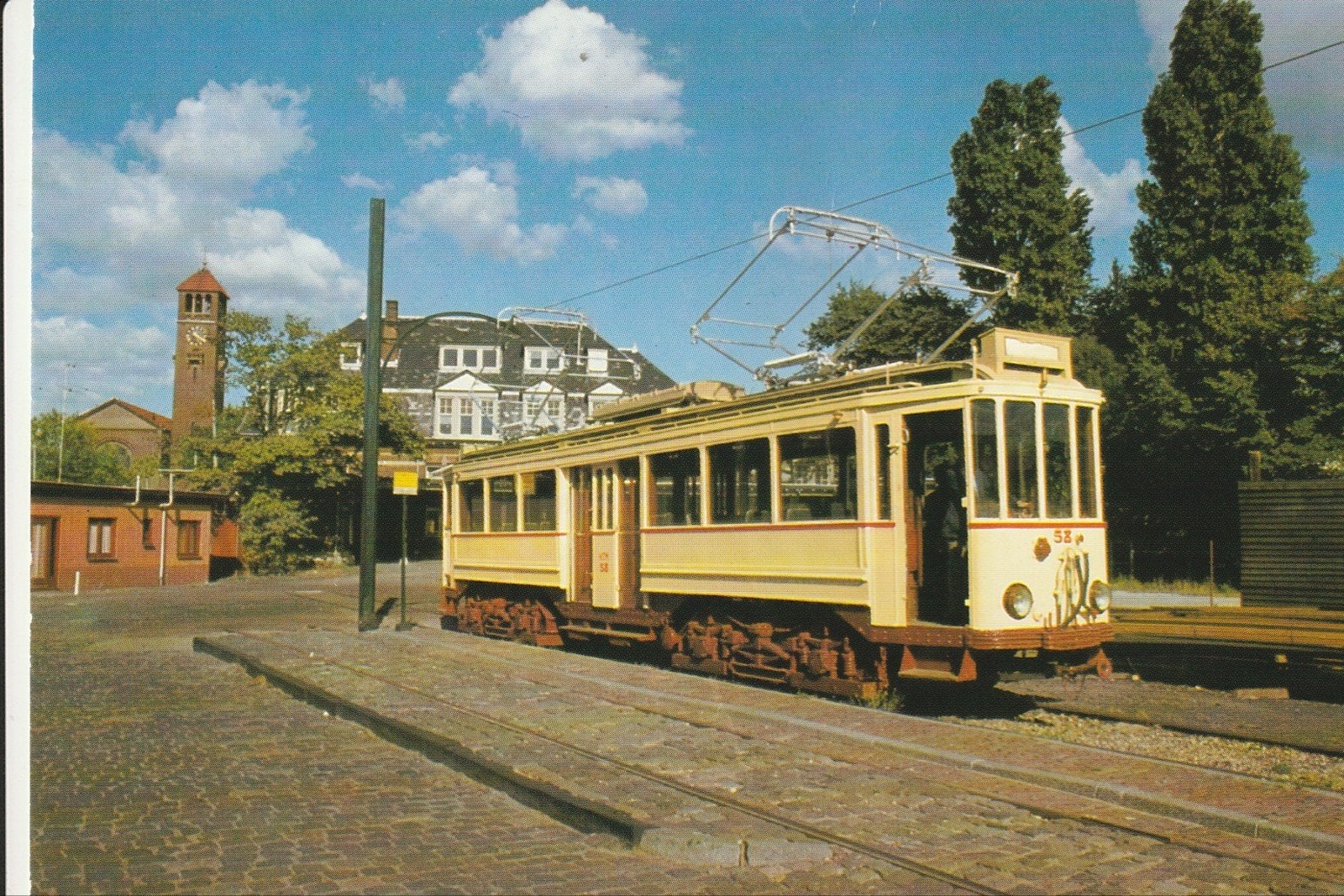 HAAGSE HTM BUITENLIJN TRAM 58 HAARLEMMEMEERSTATION AMSTERDAM, Ophalen of Verzenden, 1960 tot 1980, Ongelopen, Noord-Holland