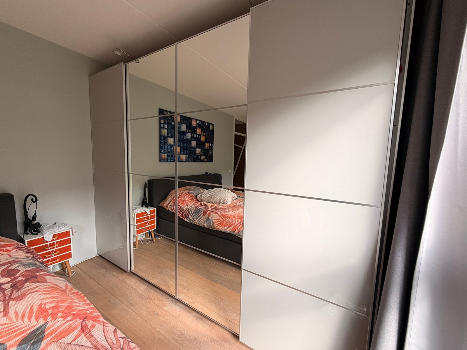 PAX kledingkast met spiegeldeuren en verlichting, Huis en Inrichting, Kasten | Kledingkasten, Ophalen, Gebruikt, 200 cm of meer