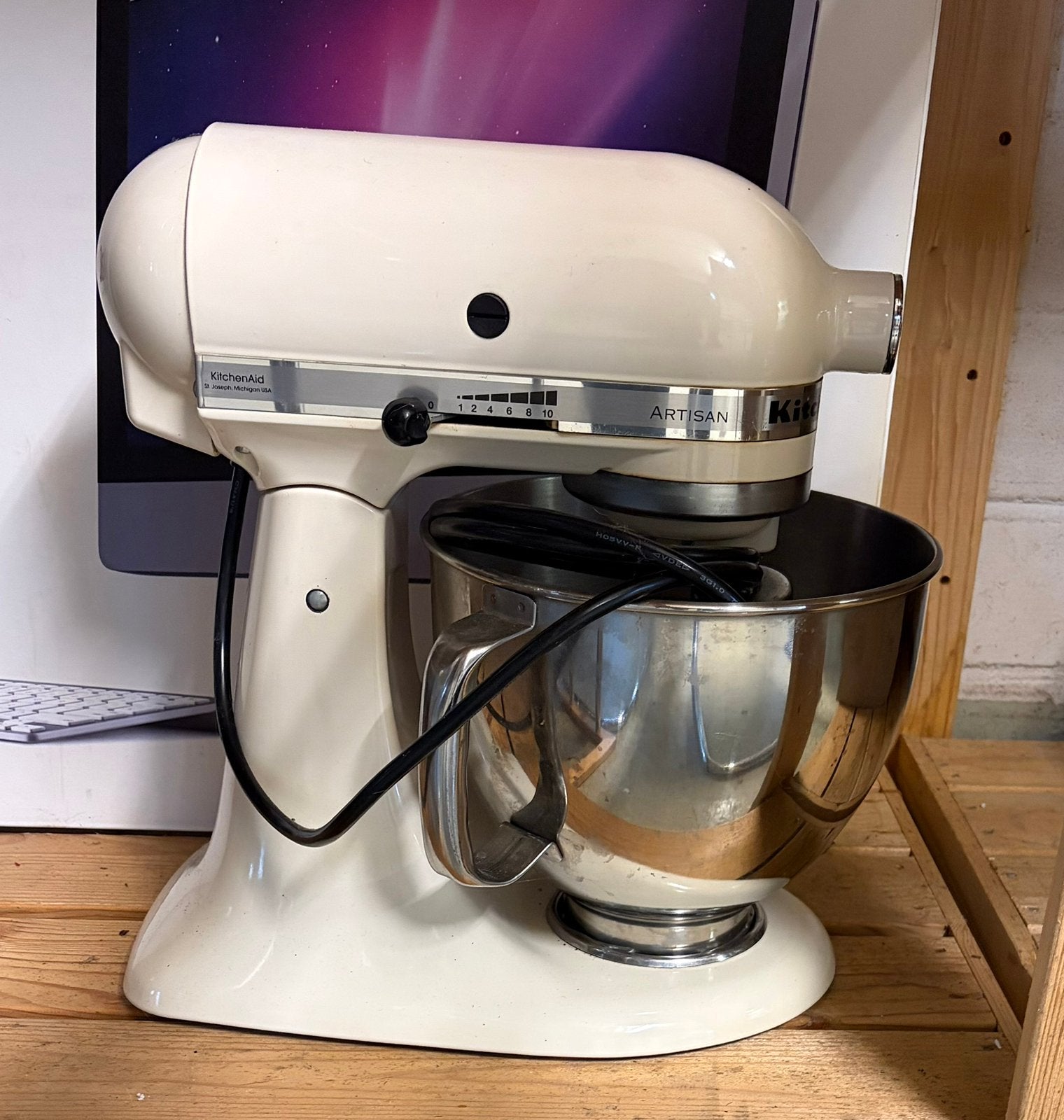Kitchenaid keukenmachine, 4 liter of meer, Ophalen, Gebruikt, 3 snelheden of meer