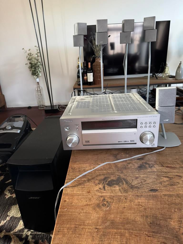 BOSE ACOUSTIMASS 10 incl pioneer receiver, Ophalen, Gebruikt, 70 watt of meer, Pioneer