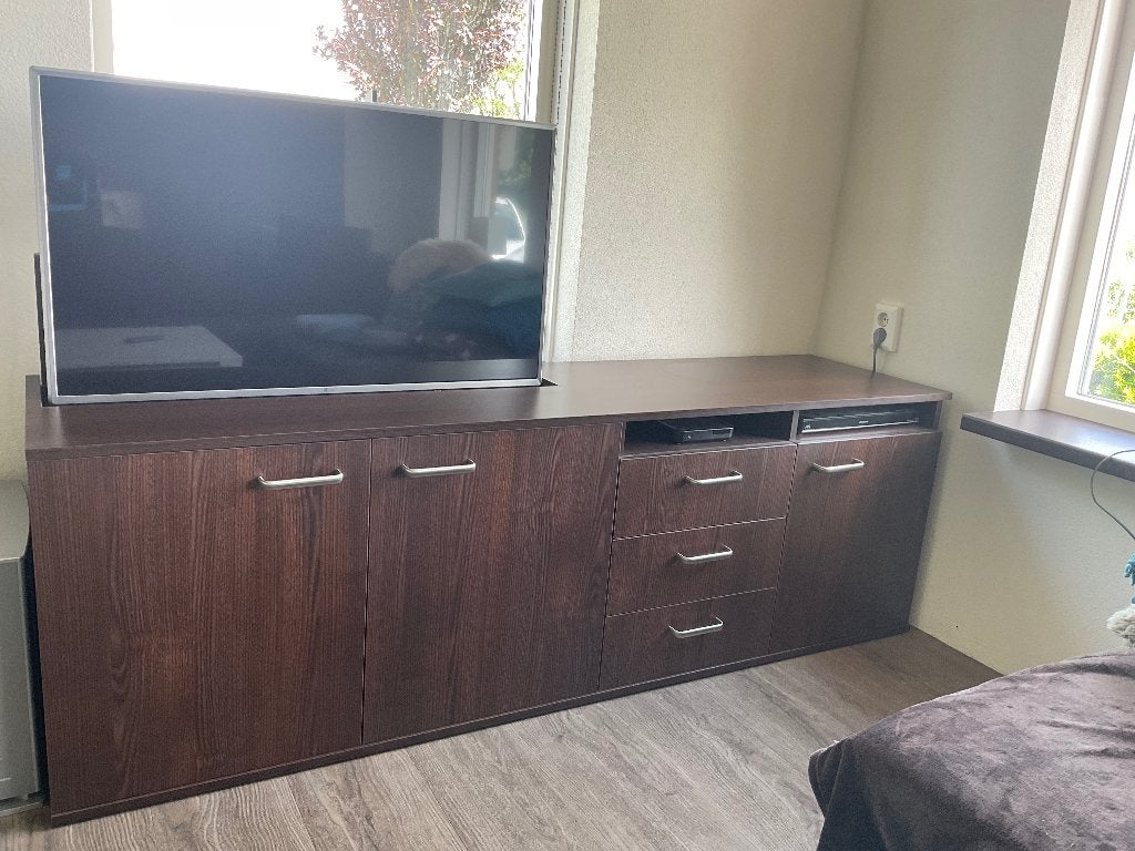 TV-meubel met TV-lift, Ophalen, Gebruikt, 200 cm of meer, Minder dan 100 cm