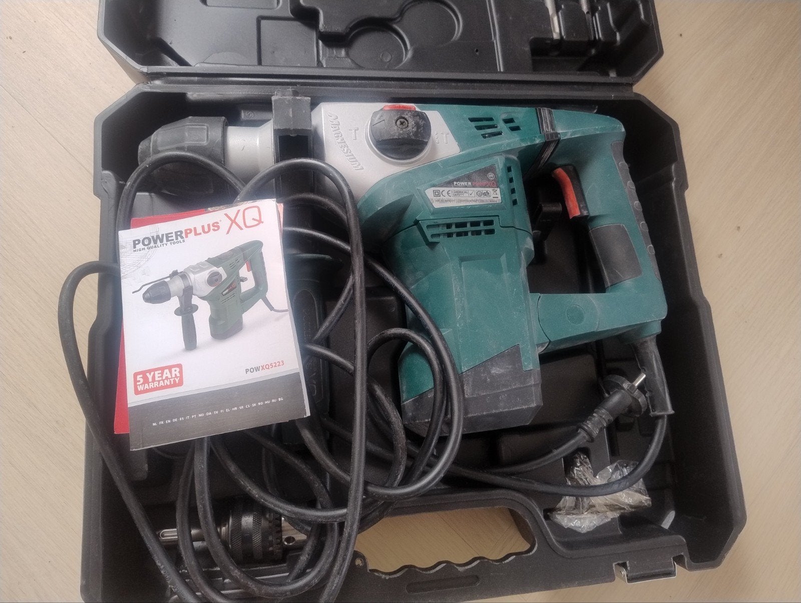 POWERPLUS XQ5223 Boorhamer 1500W Veghel Nijmegen, Ophalen, Boor- en/of Breekhamer, Klopboormechanisme, Gebruikt