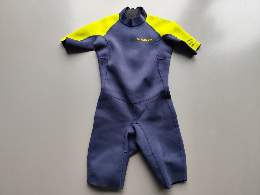 OLAIAN Shorty wetsuit - maat 12 jaar = 143-152 cm - blauw, Watersport en Boten, Wetsuit, Gebruikt, Kind, Olaian (Decathlon)