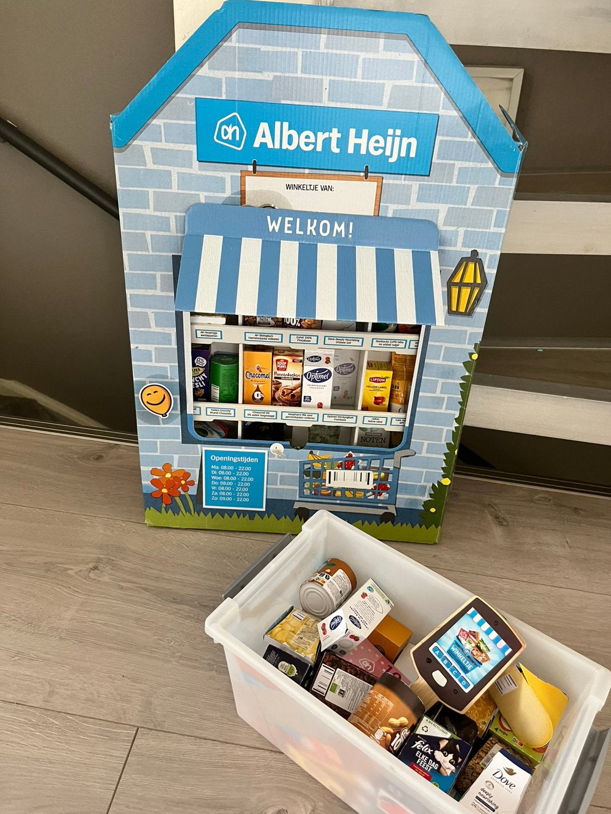 AH winkeltje met diverse extra’s, Ophalen, Zo goed als nieuw, Overige materialen, Speelkeuken-accessoire