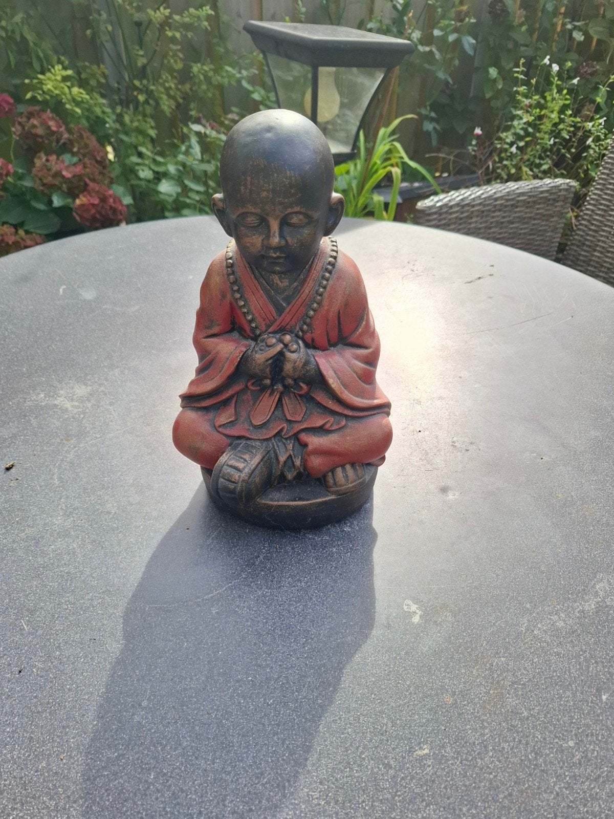 Decoratief Boeddha beeldje - Monnik in meditatie, Ophalen, Gebruikt, Meerkleurig, Oosters