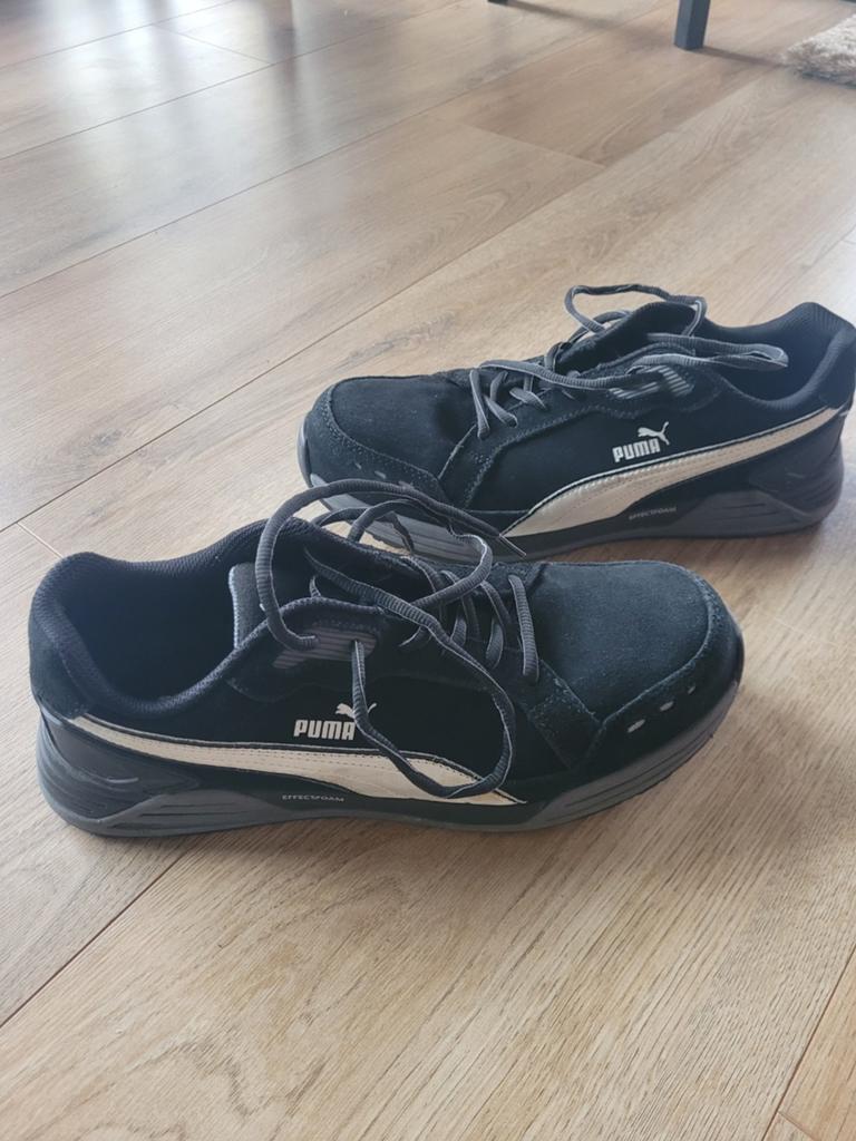 Puma sneaker met stalen neuzen maat 45, Ophalen of Verzenden, Zo goed als nieuw, Zwart, Werkschoenen