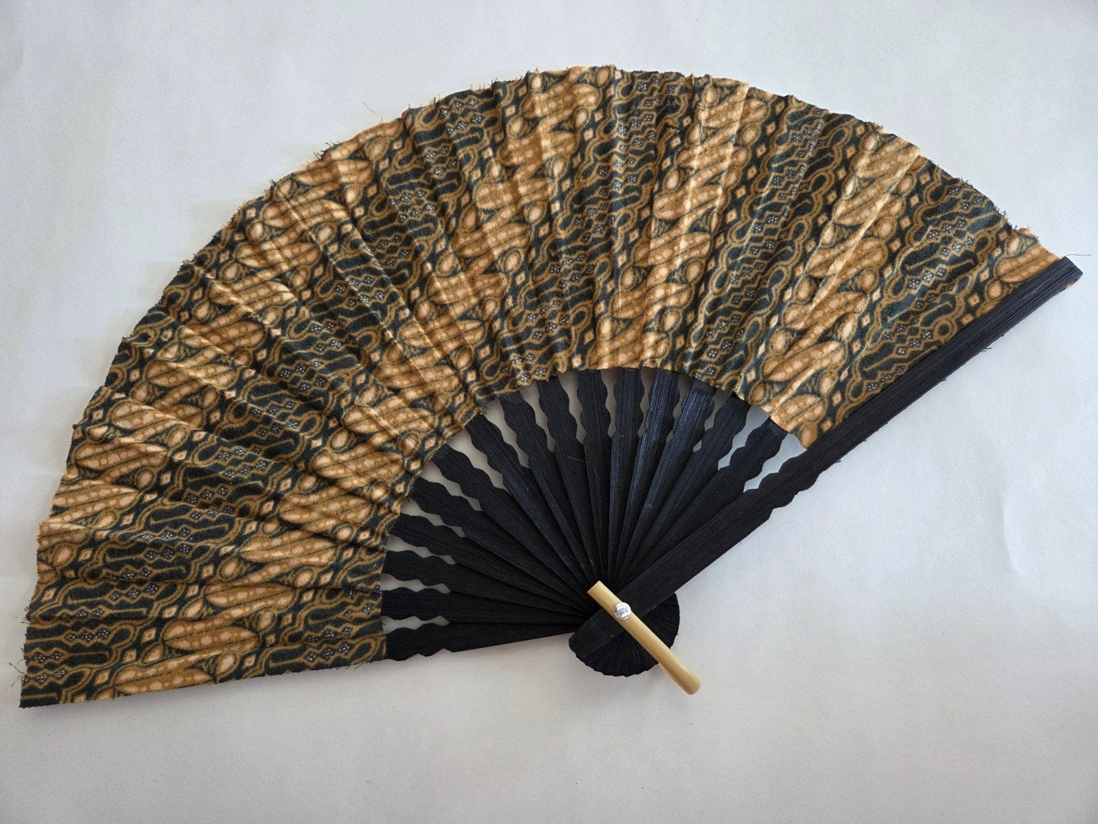 Balinese waaier met Batik motief - Bamboe, Ophalen of Verzenden, Nieuw
