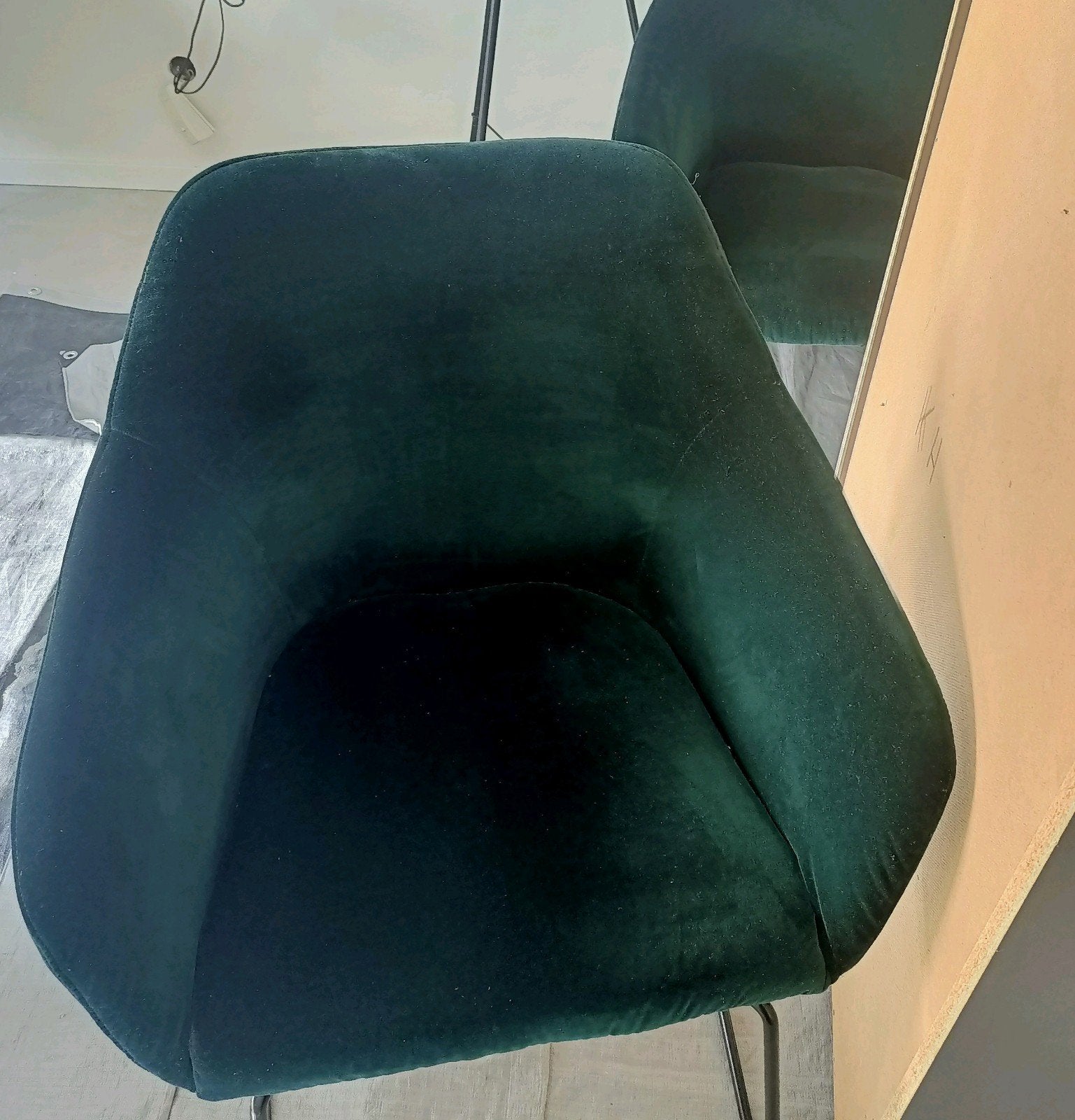 eetstoel per set 4 velvet groene Ikea, Ophalen, Zo goed als nieuw, Overige kleuren