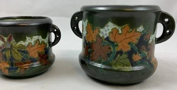 Kepella Arnhem Gouda Keramiek 2x Vaas Set Art Nouveau, Antiek en Kunst, Verzenden