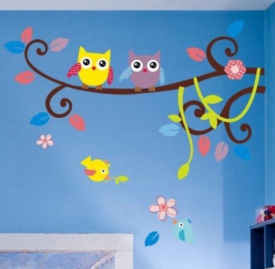 Muursticker met uiltjes, Ophalen of Verzenden, Nieuw, Wanddecoratie