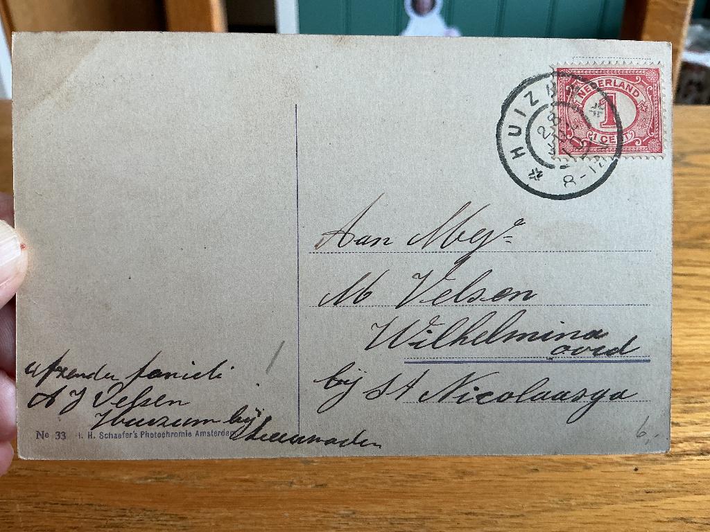 Grootrond Huizen op kaart, Verzenden, T/m 1940, Gestempeld