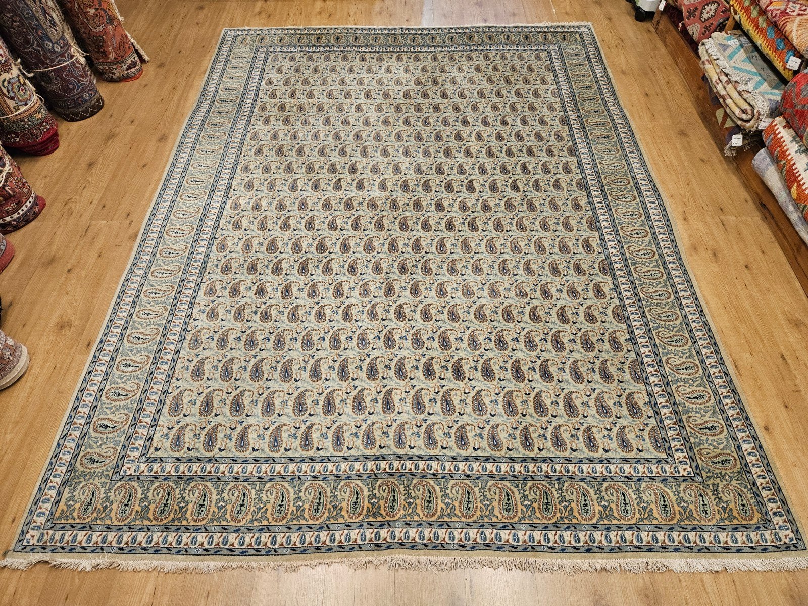 Vintage handgeknoopt perzisch tapijt kashan 307x230, Info@SlatsAntiek.nl, Tweedehands, Perzisch, 200 cm of meer