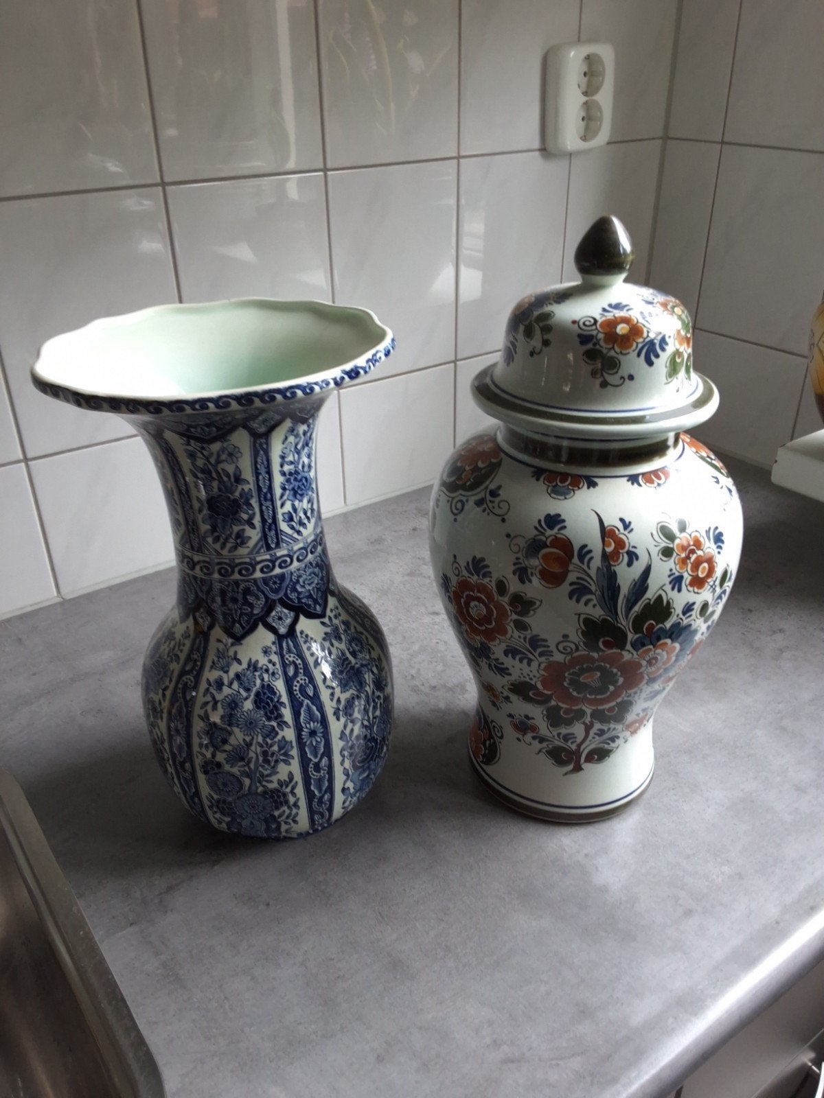 Boch en Delft Polychroom Vazen - Handwerk, Ophalen of Verzenden