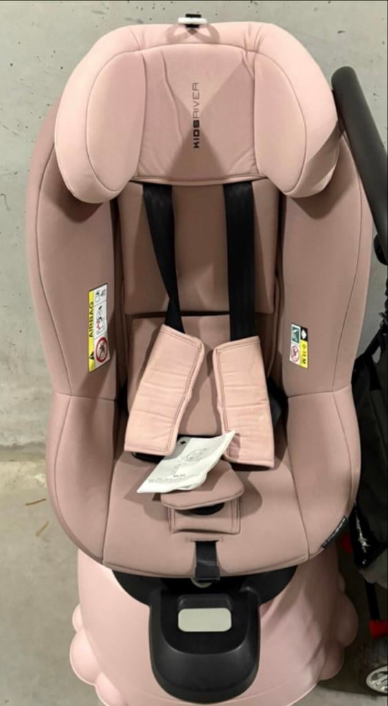 Zeer nette roze draaibare autostoel, 0 t/m 18 kg, Verstelbare rugleuning, Zo goed als nieuw, Isofix
