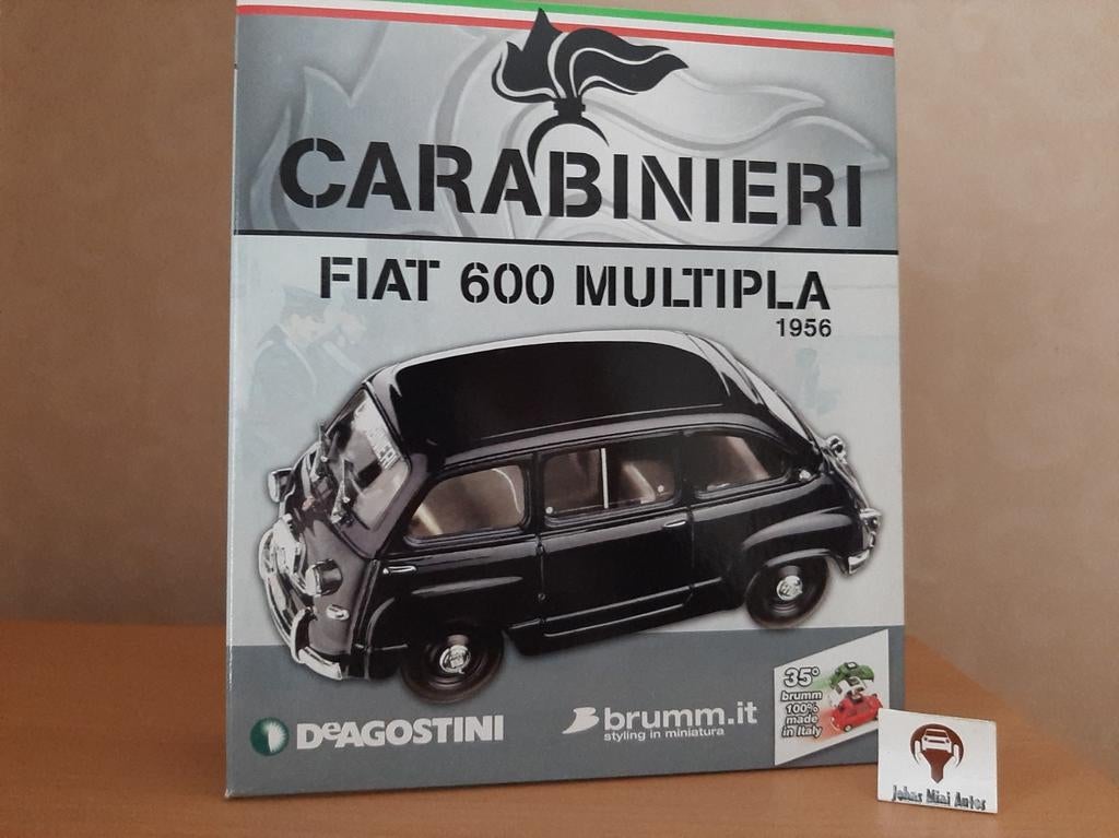 Fiat 600 Multipla Carabinieri 1:43, Hobby en Vrije tijd, Modelauto's | 1:43, Overige merken, Auto, Nieuw, Ophalen of Verzenden