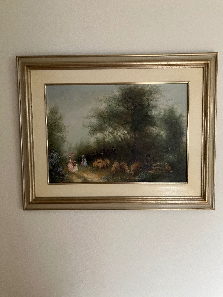 Schilderij, Ophalen, Klassiek, Bijzondere lijst, Landschap