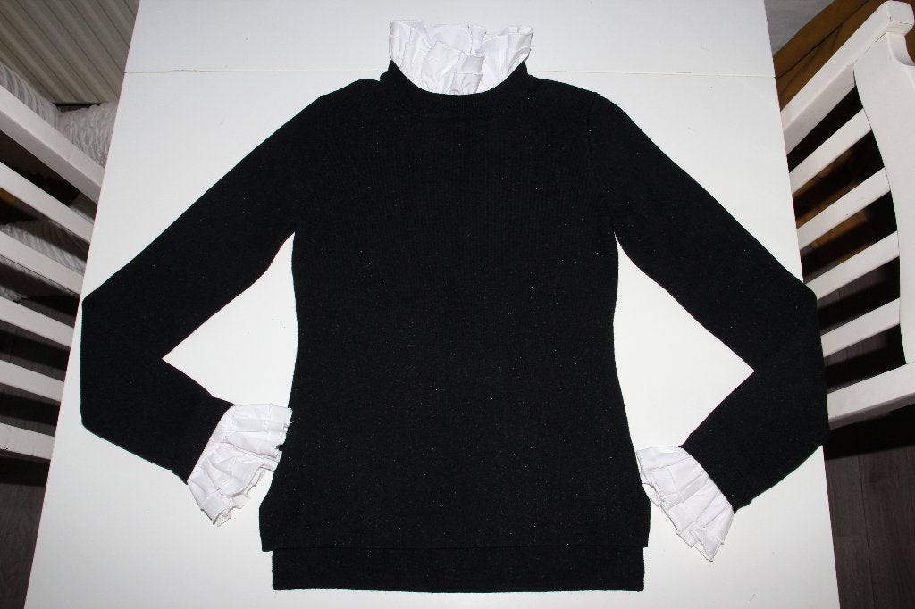 Nieuw Reinders zwart/wit trui met ruffle kol - Romy s/36, Reinders, Zwart, Nieuw, Ophalen of Verzenden