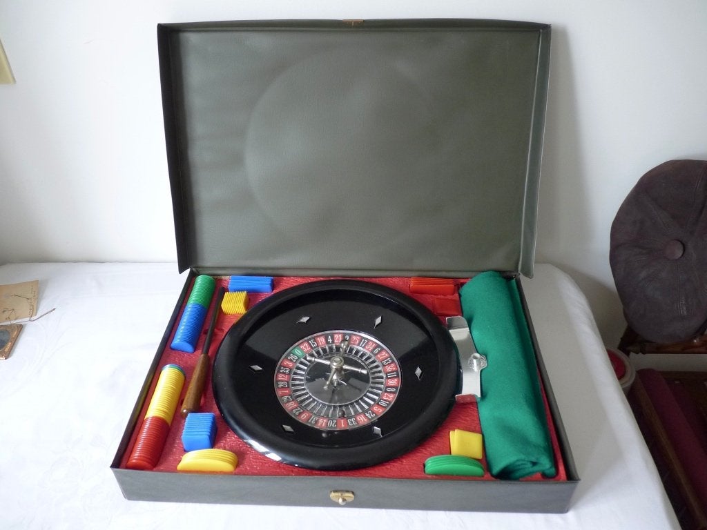 groot roulettespel, vintage, Vijf spelers of meer, Ophalen of Verzenden, Gebruikt