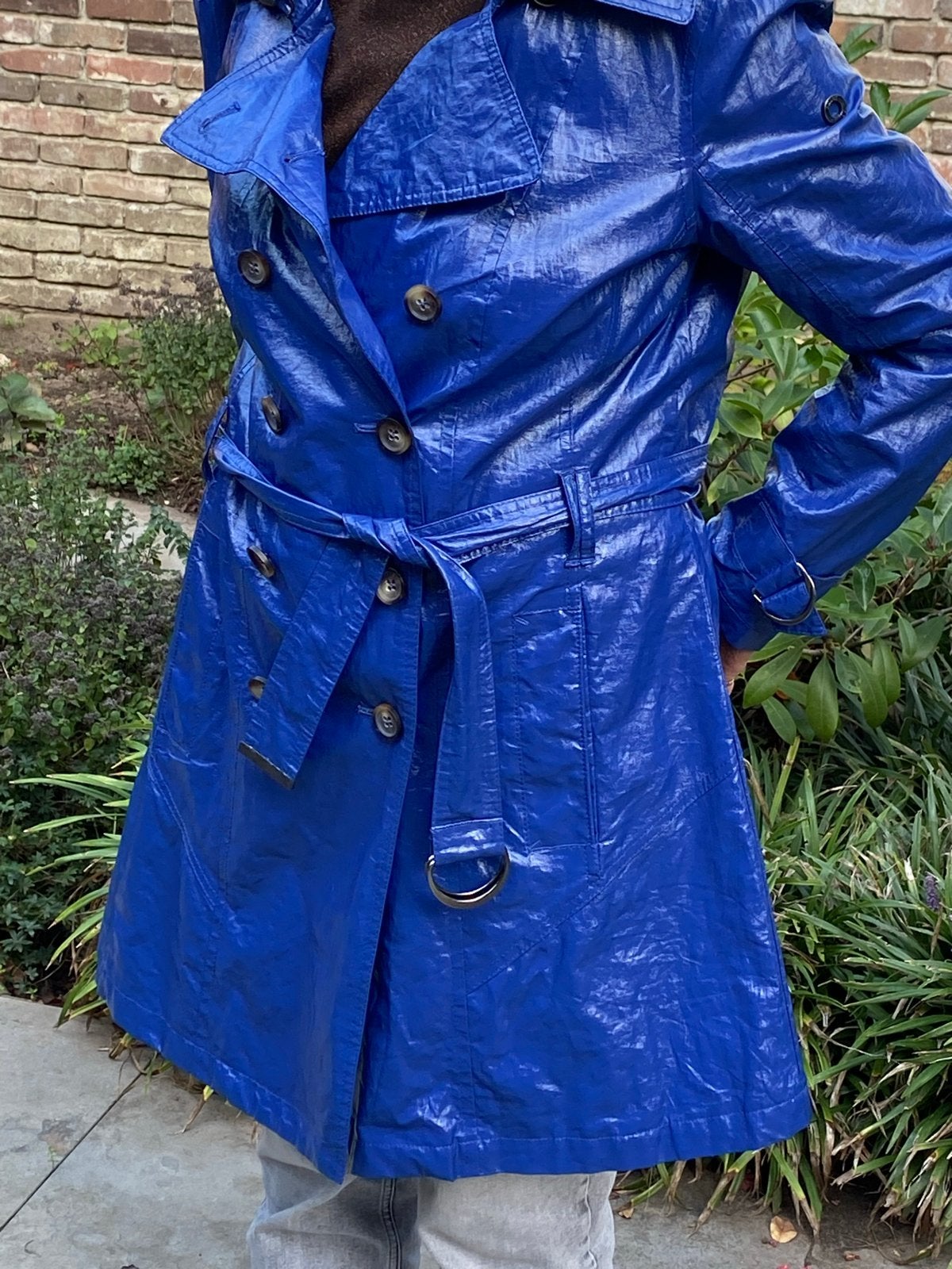 RESET Fifty Seven Trenchcoat - Kobaltblauw maat 42, Kleding | Dames, Ophalen of Verzenden, Zo goed als nieuw, Maat 42/44 (L), Blauw